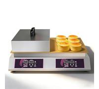 Máquina eléctrica para hacer soufflé y dorayaki de acero inoxidable con placas dobles de cobre puro, 60-240 °C, para hacer soufflés y panqueques de calidad comercial.(Double Board)