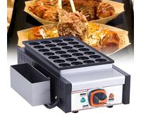 Máquina Eléctrica Para Hacer Takoyaki Con 28 Agujeros, Parrilla Antiadherente Comercial, Control De Temperatura De 50-300 °C, Minimáquina Portátil Para Hornear Y Desayuno