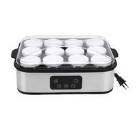 Máquina eléctrica para hacer yogur, temporizador de 0 a 48 h, máquina automática para hacer yogur a temperatura constante con 12 vasos (UE)