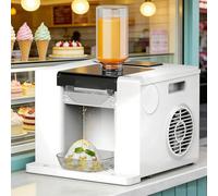 Máquina Eléctrica para Picar Hielo y Bingsu, Trituradora de Hielo Comercial 60kg/Día con Pantalla Táctil para Camiones de Comida, Restaurantes, Tiendas de Té y Uso Doméstico white
