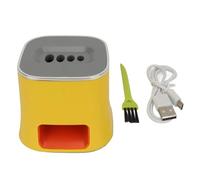 Máquina eléctrica para semillas de melón, descascarador y abridor eléctrico de acero inoxidable para semillas de calabaza y girasol, peladora automática con carga por USB y base an (Amarilla)