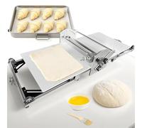Máquina eléctrica plegable para extender masa, laminadora de masa, grosor ajustable de 0 a 30 mm, rodillo de acero inoxidable para panadería comercial y doméstica, masa de hojaldre y masa para pizza