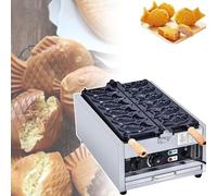 Máquina eléctrica Taiyaki, plancha for gofres de pescado Taiyaki de 3000W,con forma de pez de doble cara,temperatura ajustable de 50 a 300°C,for fiestas de cocina y postres de bricolaje