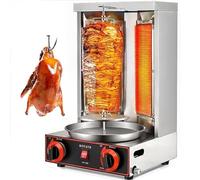 Máquina eléctrica vertical Shawarma Doner Kebab, asador giroscópico para uso doméstico y comercial, temperatura ajustable de 50 a 350 ℃