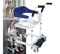Máquina Elevadora De Pacientes En Silla De Ruedas, Sillas Con Cómoda De Ducha, Con Asiento Acolchado, Carga 120 Kg, Para Enfermería A Ancianos, Paciente,Blue