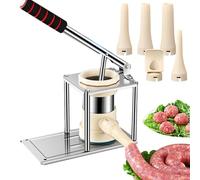 Máquina embutidora de carne: llenadora de salchichas vertical, fabricante de tubos manual, equipo de cocina de alta resistencia | Herramienta de cocina profesional para salchichas caseras, barbacoa, r