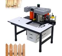 Máquina enchapadora de cantos para carpintería, máquina enchapadora de madera de doble cara, máquina enchapadora de cantos rectos y curvos, velocidad de sellado de 2 a 6 m/min.