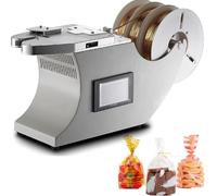 Máquina encuadernadora eléctrica de 3 placas, 13 mm de diámetro y 50-100 mm de longitud de brida. Selladora de bolsas de alambre con bridas giratorias for regalos, pasteles, dulces y frutas.