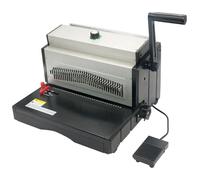 Máquina encuadernadora, ET8707 A3 A4 14,3 mm Máquina perforadora de papel eléctrica con alambre 3:1 Máquina perforadora ajustable Perforadora de papel A5