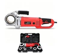Máquina Enhebradora De Tubos Eléctrica Con Troqueles De 1/2 A 2 Pulgadas, Kit De Herramientas De Roscado De Conductos De Mano, Paquete De Roscado De Llave De Bisagra De Accionamiento Eléctrico