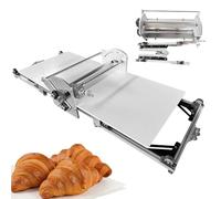 Máquina Enrolladora De Masa Eléctrica Plegable Con Tablero Laminador, Laminadora De Masa Eléctrica De Acero Inoxidable Para El Hogar Con Espesor Ajustable Para Croissants Y Panaderías Pequeñas