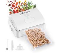 Maquina Envasadora de Alimentos, HOMEKANE Selladora para Envasar al Vacio con cortadora incorporada, Mini Envasadora al Vacío Recargable, Para almacenar alimentos de plástico en bolsas de bocadillos