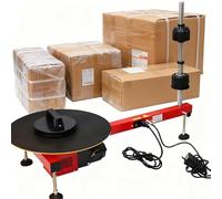Máquina Envolvedora Eléctrica con Film Estirable, Máquina Empacadora con Dispensador de Film Estirable, Máquina Envolvedora de Cartón, Velocidad 30 RPM, la Alta Velocidad Mejora la Eficiencia