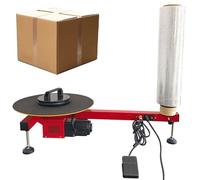 Máquina Envolvedora Eléctrica De Película Estirable, Máquina Envolvedora De Paletas Completamente Automática, Velocidad 30 RPM, Diámetro De La Plataforma Giratoria 40 Cm, Máquina Empacadora De