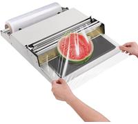 Máquina Envolvedora Manual De 18 Pulgadas para Envasado De Alimentos, Selladora De Film Térmico para Bandejas De Fruta Grandes, Envolvedora De Film Eficiente para Uso Comercial.