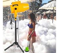 Máquina Espuma Escenarios, Cañón de Espuma a Chorro, Máquina Burbujas 1000W para Fiestas, Ángulo Regulable, Gran Flujo para Conciertos, Bares y Jardines