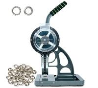 Máquina estampadora de ojales manual, máquina prensadora semiautomática, perforadora comercial, 5 opciones tamaño for pancartas, carteles, tela y cuero PVC, herramientas profesionales(6mm)