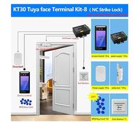 Máquina Estampadora, Máquina de Tiempo de Asistencia biométrica Tuya, Kit de Bloqueo electrónico, Dispositivo de reconocimiento Facial, Lector de grabadora de Reloj, Resistente al Agua(Kit 8)