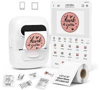 Máquina Etiquetadora Adhesivas P50 Impresora de Etiquetas Bluetooth Mini Label Maker térmica portátil para Retail Código de Barras Pequeña Empresa Hogar Oficina (White, 1 Impresora con 1 Etiqueta)