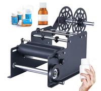 Máquina etiquetadora de botellas redondas, aplicador manual de etiquetas semiautomática, velocidad 30 veces/min