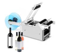 Máquina etiquetadora de botellas redondas, impresora de etiquetas autoadhesiva para varios diámetros, solución de embalaje ajustable para un etiquetado eficiente