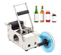 Máquina etiquetadora de botellas redondas semiautomática 20-40 piezas/min Aplicador de etiquetas for botellas Etiquetadora de botellas for 15-120 mm de diámetro, herramienta de etiquetado autoadhesivo