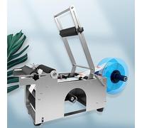 Máquina etiquetadora manual de botellas, ancho de etiqueta de 10 a 140 mm, ajuste inteligente para un etiquetado preciso, diseño duradero para un uso fácil, perfecta para producción a pequeña escala