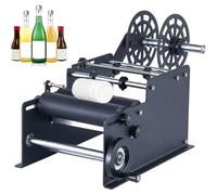 Máquina etiquetadora manual de botellas, aplicador adhesivo para recipientes de vidrio y plástico, solución de etiquetado eficiente