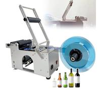 Máquina etiquetadora semiautomática de botellas redondas, alta eficiencia 20-40 piezas/minuto, ideal para varios tamaños de botellas, mejora el proceso de embalaje