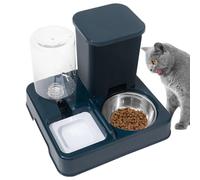 Máquina expendedora de alimentos y agua para gatos - Food Station, juego de dos cuencos | Máquina automática de alimentación y agua para gatos perros, base de no tóxica con diseño resistente