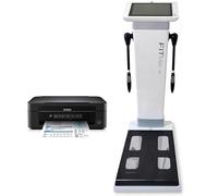 Máquina expendedora de básculas digitales para medir la grasa corporal y la estatura, con conexión para medición de presión arterial, báscula con pantalla táctil HD de 10.1 pulgadas, analizador de b