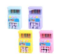 Máquina expendedora de bebidas en miniatura, juguete para niños, juego de simulación que funciona con monedas para hogar, actividad de aprendizaje, máquina expendedora de juguetes que con