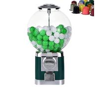 Máquina expendedora de cápsulas, dispensador de chicles grandes, sin monedas, para bolas de 3,2 cm, para almacenar cápsulas de café en casa y tiendas de videojuegos(Green)