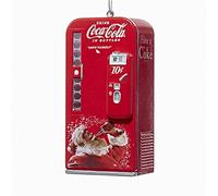 Máquina expendedora de Coca Cola con diseño vintage de Papá Noel, ideal como adorno festivo