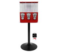 Máquina expendedora de dulces con llaves anti anti -robo de stand triple cajas de dulces individuales con monedas de venta de monedas para la tienda para la tienda
