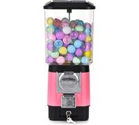 Máquina Expendedora De Dulces, Juguete De Máquina Expendedora, Funciona Con Monedas, Con Bolas Vacías Y Fichas De Acero Inoxidable, Sorpresas Y Recuerdos De La Infancia, For Tiendas De Juegos.(Pink)