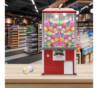 Máquina expendedora de dulces Máquina expendedora pequeña Máquina expendedora de chicles que funciona con monedas Máquina expendedora de premios Máquina de chicles Fiesta de Navidad ,Red