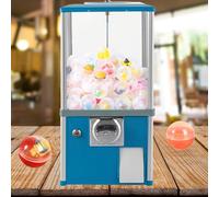 Máquina expendedora de dulces Máquina expendedora pequeña Máquina expendedora de chicles que funciona con monedas Máquina expendedora de premios Máquina de chicles Fiesta de Navidad ,Blue