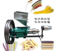Máquina extrusora de alimentos inflados, 25-50 kg/hora, multifunción, con 10 moldes para comida callejera, ideal para hacer aperitivos de arroz y maíz