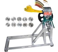 Máquina extrusora de alimentos inflados, 25-50 kg/hora, multifunción, con 10 moldes para comida callejera, ideal para hacer aperitivos de arroz y maíz