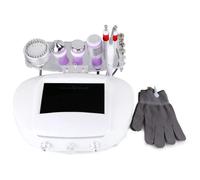 Máquina facial profesional 5 en 1: microdermoabrasión y terapia de iones galvánicos para limpieza profunda, antienvejecimiento, absorción de suero, levantamiento de RF y rejuvenecimiento de la piel