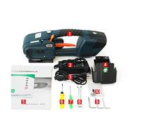 Máquina flejadora de plástico PET PP de 13mm-16mm herramientas con batería 4.0A/12V máquina de correa de batería con 2 baterías(JDC16mm,With 2 batteries)