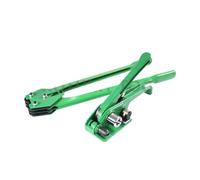 Máquina Flejadora Herramientas manuales for flejar, máquina de embalaje manual, tensor cinta acero for plástico PET y PP, fleje cartón, prensa portátil(Groen)