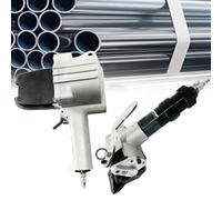 Máquina flejadora neumática de Acero Tensor de Herramienta de flejado de Metal y sellador de Corte Empacadora de Servicio Pesado para máquina de Embalaje portátil (32mm)