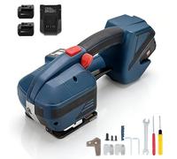 Máquina flejadora portátil de mano para embalaje, flejadora eléctrica, flejadora, flejadora para electrodomésticos, cajas de cartón, textiles, acero, metal, etc.(Dual batteries)
