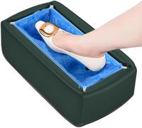Máquina for cubrir zapatos, Dispensador automático de cubiertas for zapatos, Máquina for envolver zapatos for el hogar, oficina, supermercado, fábrica, hospital Silver/256 (Color : Green)