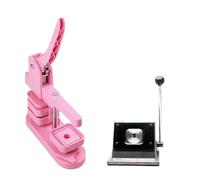 Máquina for fabricar imanes cuadrados de 50 x 50 cm, incluye máquina y cortador, además de 100 juegos de materiales. Imán de for refrigerador. De múltiples fines(Pink Set)