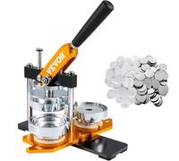 Máquina for hacer botones, kit de prensa perforadora de insignias de 75 mm (3 pulgadas), máquina for hacer insignias con 100 juegos de suministros for hacer botones, prensa(37mm mold)