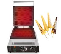 Máquina for hacer gofres de 1750 W, máquina for hacer gofres clásica, superficie antiadherente, control de temperatura de 50-300 °C, temporizador de 5 minutos, for uso doméstico y comercial