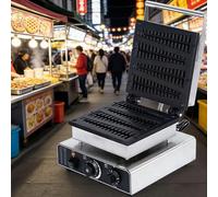 Máquina for hacer gofres eléctrica de 1750 W, máquina for hacer gofres comercial antiadherente, control de temperatura de 50-300 ℃ y sincronización de 0-5 minutos, for el hogar, panadería